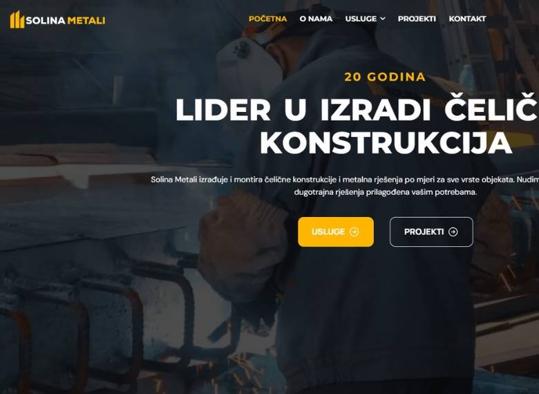 solina metali hero web Design Byte - Digitalna Agencija